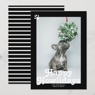 Cartes Pour Fêtes Annuelles Joyeux Howlidays Pet Dog Christmas