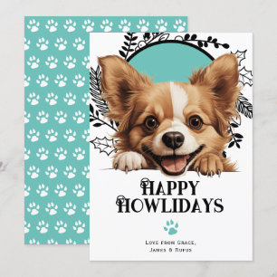 Cartes Pour Fêtes Annuelles Joyeux Howlidays Russian Toy Dog Christmas