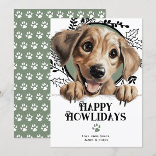 Cartes Pour Fêtes Annuelles Joyeux Howlidays Sloughi Chig Christmas