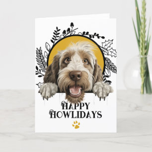 Cartes Pour Fêtes Annuelles Joyeux Howlidays Spinone Italiano Chien Noël