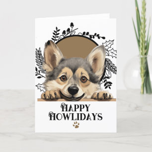 Cartes Pour Fêtes Annuelles Joyeux Howlidays Swedish Vallhund Dog Christmas