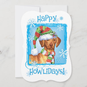 Cartes Pour Fêtes Annuelles Joyeux Howlidays Vizsla