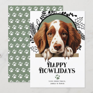 Cartes Pour Fêtes Annuelles Joyeux Howlidays Welsh Springer Spaniel Christmas