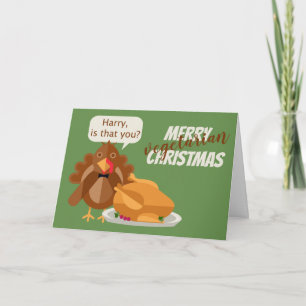Cartes Pour Fêtes Annuelles Joyeux Humour de Noël végétarien