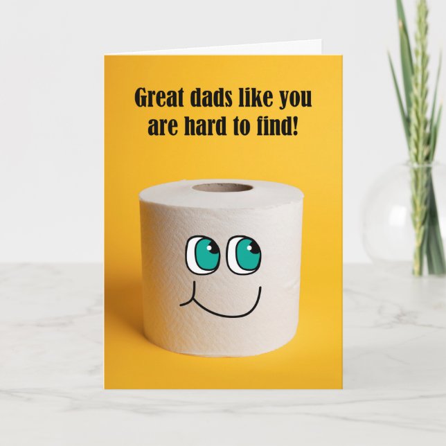 Cartes Pour Fêtes Annuelles Joyeux Humour de papier toilette Fête des pères (Devant)