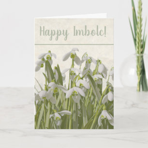 Cartes Pour Fêtes Annuelles Joyeux Imbolc perce-neige