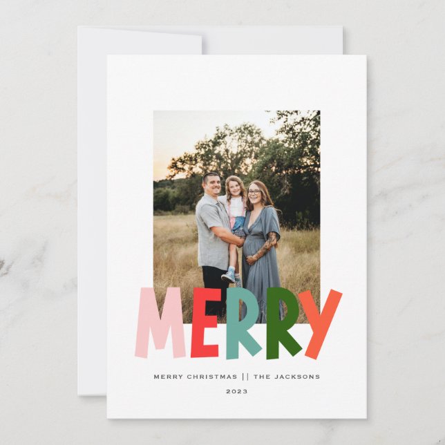 Cartes Pour Fêtes Annuelles Joyeux Joueur vibrant Design de Noël (Devant)