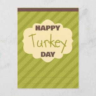 Cartes Pour Fêtes Annuelles Joyeux Jour de la Turquie à Chic