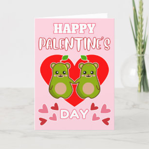 Cartes Pour Fêtes Annuelles JOYEUX JOUR DE PALENTINE mignonne Pear Bear Pair