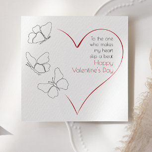 Cartes Pour Fêtes Annuelles Joyeux Jour des Valentines minimalistes modernes