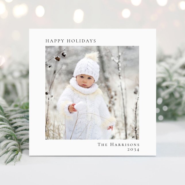 Cartes Pour Fêtes Annuelles Joyeux Jours de Noël 2 Photo (Share the love and warmth of the season with your personalized photo Christmas card)