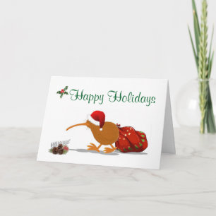 Cartes Pour Fêtes Annuelles JOYEUX JOURS DE VACANCES avec Kiwi