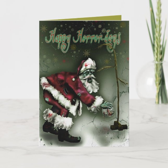 Cartes Pour Fêtes Annuelles Joyeux Jours d'horreur (Devant)