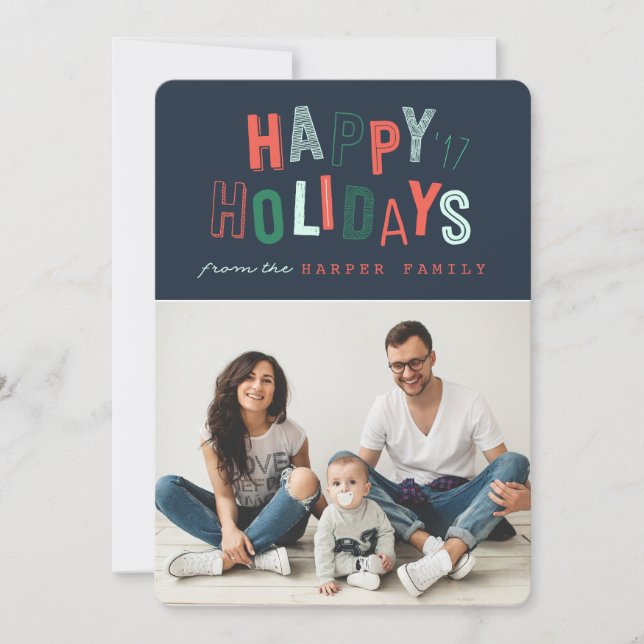 CARTES POUR FÊTES ANNUELLES JOYEUX JOURS FÉRIÉS (Devant)