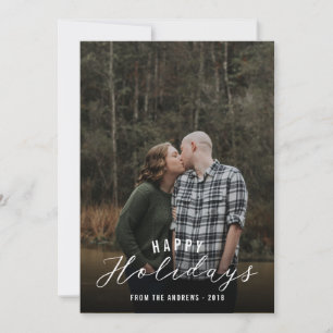 Cartes Pour Fêtes Annuelles Joyeux jours fériés Main écrite photo verticale