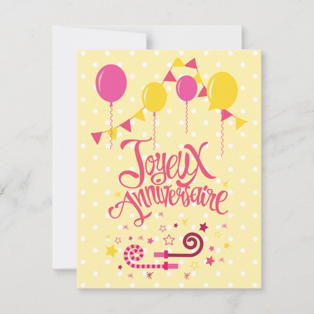 Cartes Pour Fêtes Annuelles Joyeux | Joyeux anniversaire (Devant)