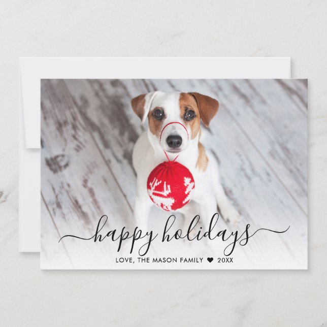 Cartes Pour Fêtes Annuelles Joyeux Joyeux Jours de Noël 2 Photo Noël (Devant)