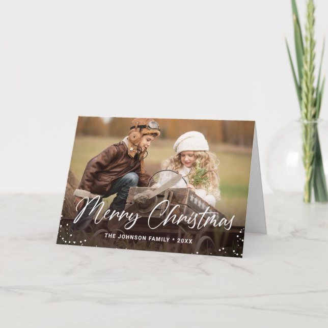 Cartes Pour Fêtes Annuelles Joyeux Joyeux Jours de Noël 3 PHOTO (Devant)