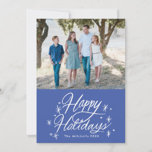 Cartes Pour Fêtes Annuelles Joyeux Joyeux Joyeux Joyeux Fêtes Photo Bleu