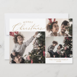 Cartes Pour Fêtes Annuelles Joyeux Joyeux Joyeux Noël 4 Photo Famille