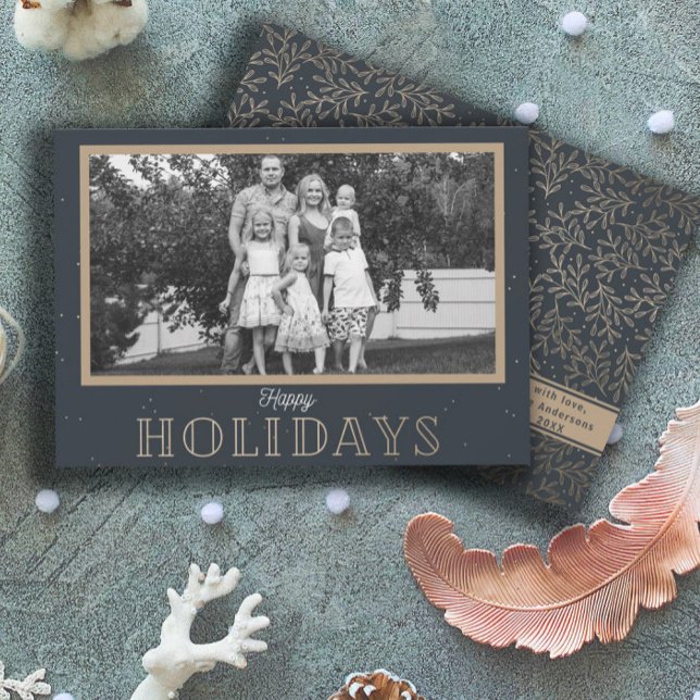 Cartes Pour Fêtes Annuelles Joyeux Joyeux Joyeux Noël noir & blanc (Créateur téléchargé)