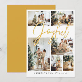 Cartes Pour Fêtes Annuelles Joyeux Joyeux Noël Joyeux Calligraphie de famille 