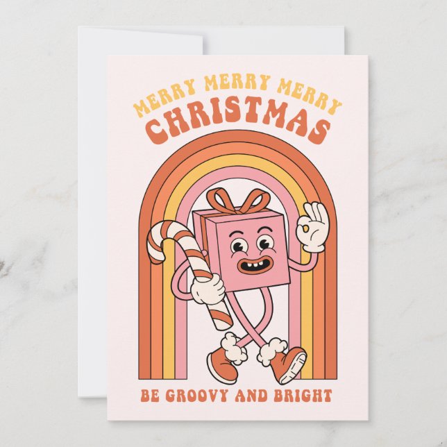 Cartes Pour Fêtes Annuelles Joyeux Joyeux Noël - Soyez Super et lumineux (Devant)