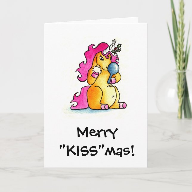 Cartes Pour Fêtes Annuelles Joyeux "KISS" mas (Devant)