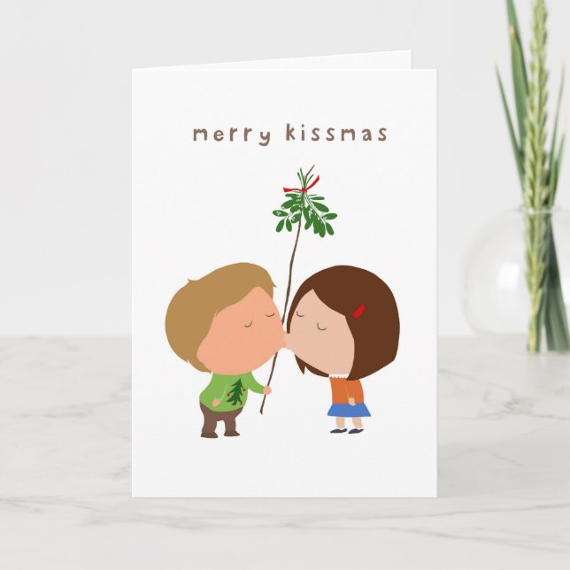 Cartes Pour Fêtes Annuelles Joyeux Kissmas (Devant)