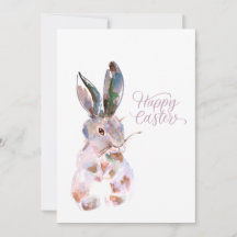 Joyeux lapin d'aquarelle de Pâques