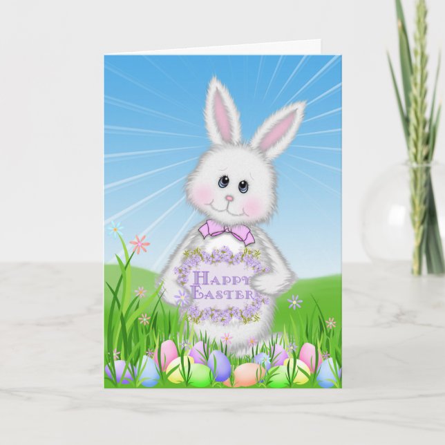 Cartes Pour Fêtes Annuelles Joyeux Lapin de Pâques (Devant)
