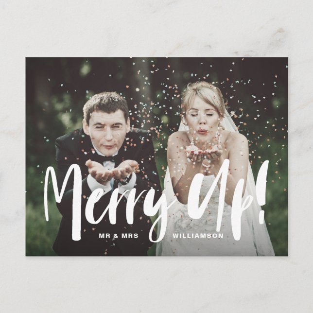 Cartes Pour Fêtes Annuelles Joyeux ! | Les nouveaux mariés M. & Mme Christmas  (Devant)