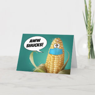 Cartes Pour Fêtes Annuelles Joyeux Maïs d'Anniversaire en Coronavirus