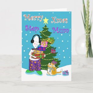 Cartes Pour Fêtes Annuelles Joyeux maman étape de Noël