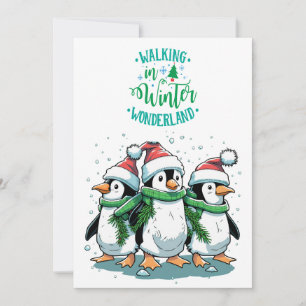Cartes Pour Fêtes Annuelles Joyeux manchots de Noël