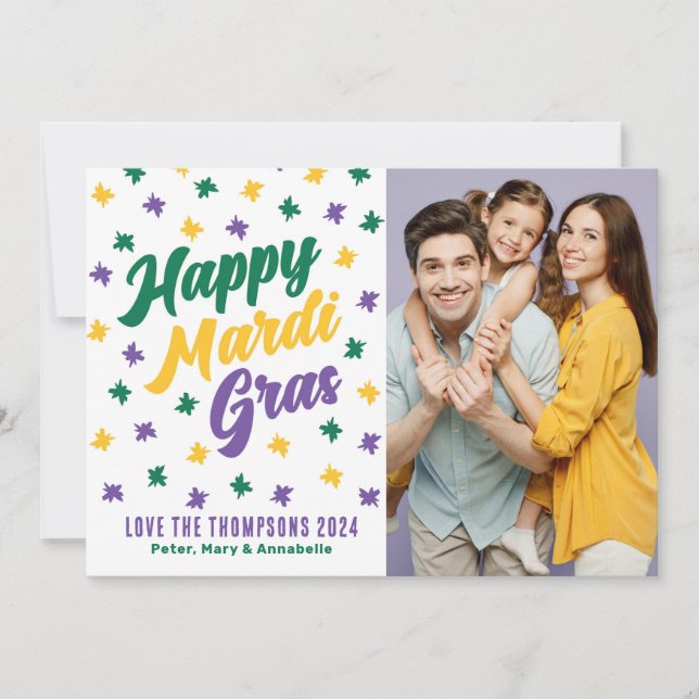 Cartes Pour Fêtes Annuelles Joyeux Mardi Gras (Devant)