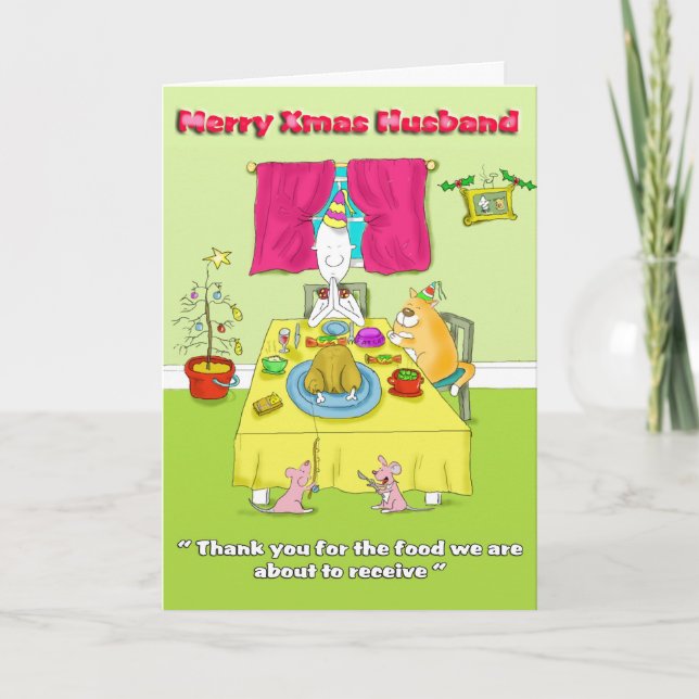 Cartes Pour Fêtes Annuelles Joyeux mari de Xmas (Devant)