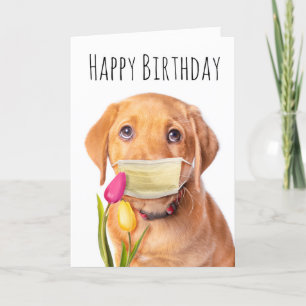 Cartes Pour Fêtes Annuelles Joyeux Marionnette d'anniversaire dans le Covid-19