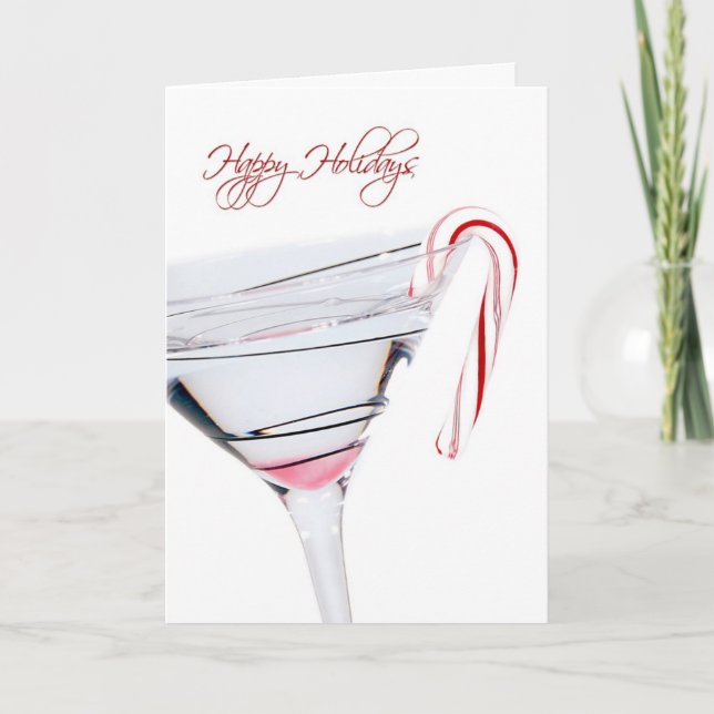Cartes Pour Fêtes Annuelles Joyeux Martini fêtes (Devant)