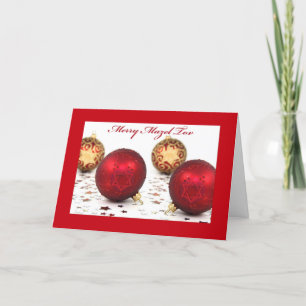 Cartes Pour Fêtes Annuelles Joyeux Mazel Tov Chrismukkah Ornements