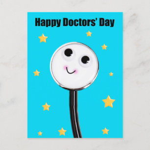Cartes Pour Fêtes Annuelles Joyeux Médecins Jour Cute Stethoscope Avec Étoiles