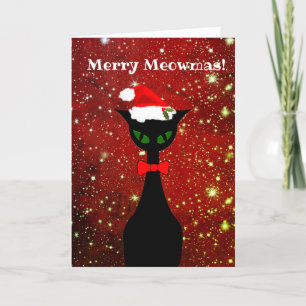 Cartes Pour Fêtes Annuelles Joyeux Meowmas Noël personnalisé