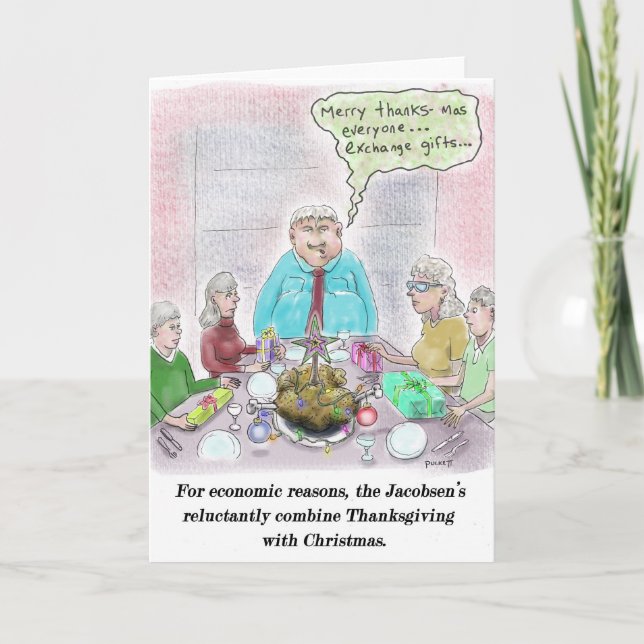 Cartes Pour Fêtes Annuelles Joyeux Merci-mas ! (Devant)