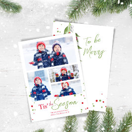 Cartes Pour Fêtes Annuelles Joyeux Mistletoe mignonette Photo Collage