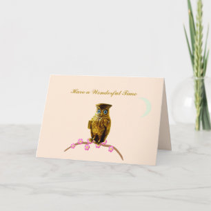 Cartes Pour Fêtes Annuelles Joyeux Moments Vœux de chouette