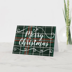 Cartes Pour Fêtes Annuelles Joyeux Motif blanc vert rouge de Noël