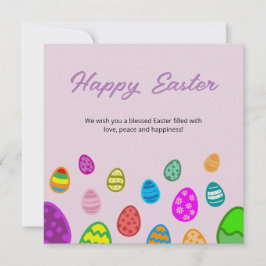 Cartes Pour Fêtes Annuelles Joyeux Motif des oeufs de Pâques