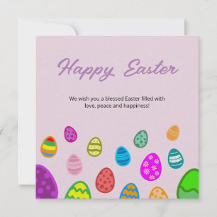 Cartes Pour Fêtes Annuelles Joyeux Motif des oeufs de Pâques