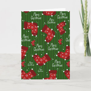 Cartes Pour Fêtes Annuelles Joyeux Motif Noël Rouge Blanc Et Vert