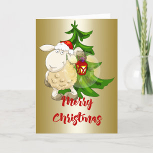 Cartes Pour Fêtes Annuelles Joyeux mouton de Noël